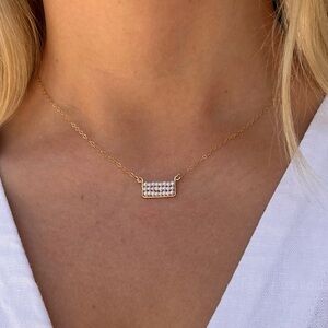 Dainty freshwater pearl necklace wire wrapped 14kt gold filled wire and chain